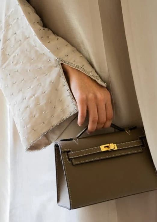 Hermes Kelly Cut Clutch - Khaki