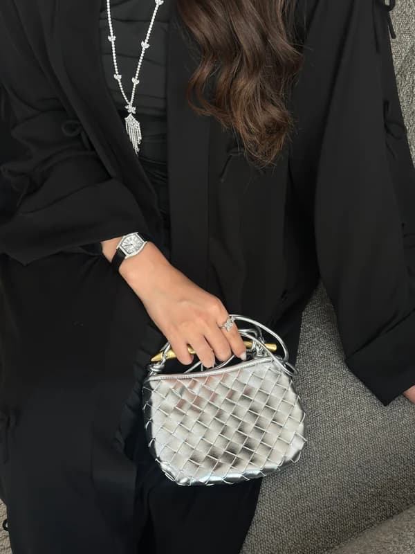 Bottega Sardine Mini Bag - Silver