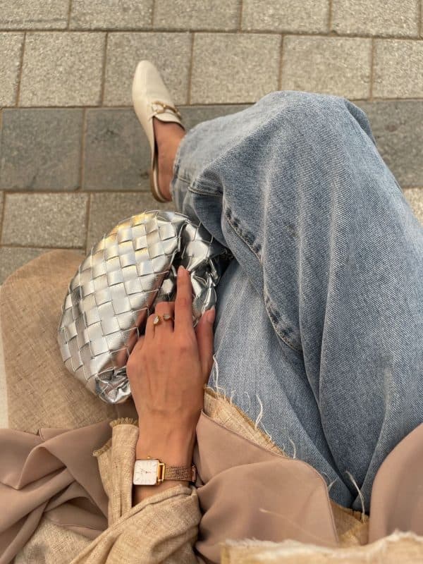 Micro Handle Bag Silver