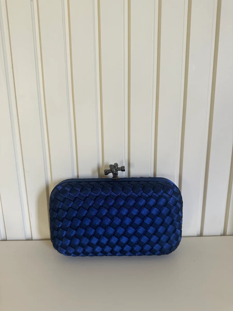 Blue Mini Clutch – Luxury Evening Bag with Strap UAE