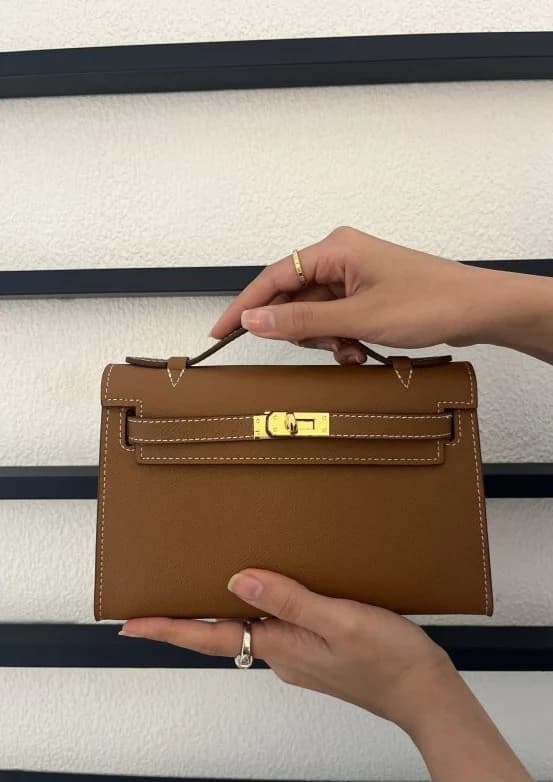 Hermes Kelly Cut Clutch - Brown
