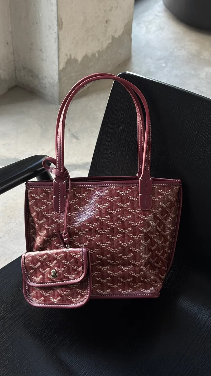 Goyard Style Bag Maroon