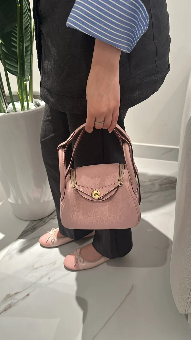 Hermes Lindy Bag - Baby Pink