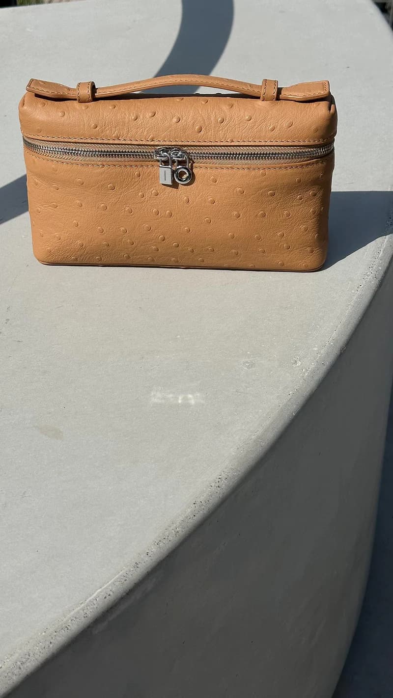 LP Ostrich Bag - Brown | Exotic Leather Bag UAE